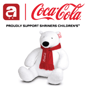 THe Associated Food Store and Coca Cola logos with an image of a Polar Bear