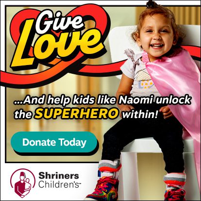 Give Love ...and help kids like Naomi unlock the SUPERHERO within!